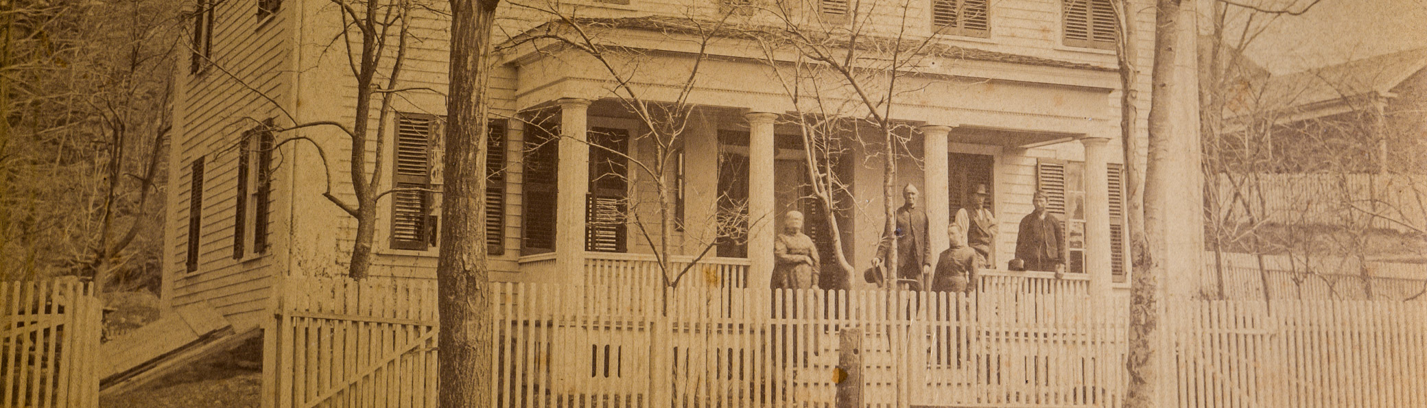 Betsey & William G. Stewart on the porch